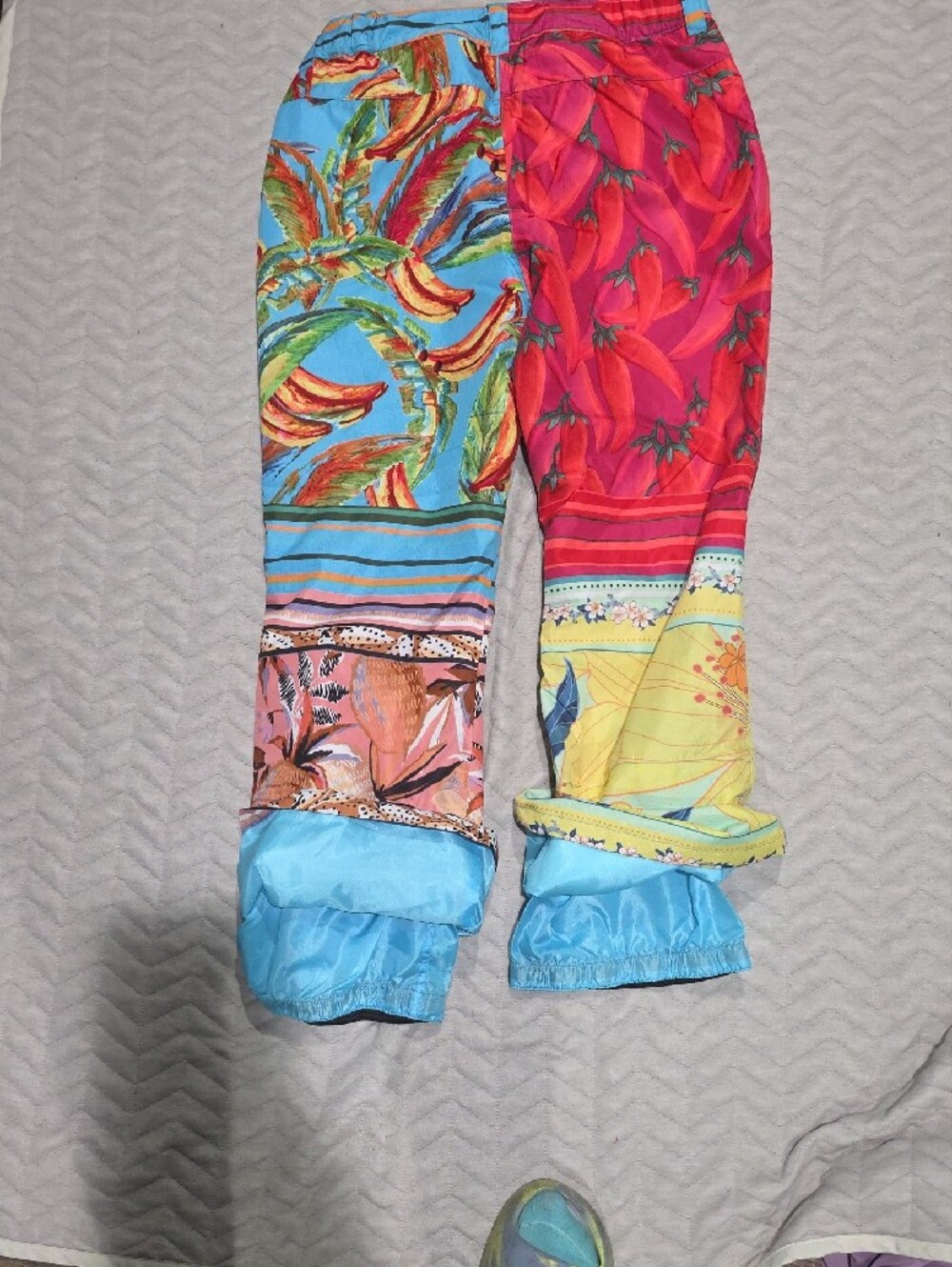 FARM Rio Colorblock Tropical Patchwork Bootcut Pants - Picture 3 of 5